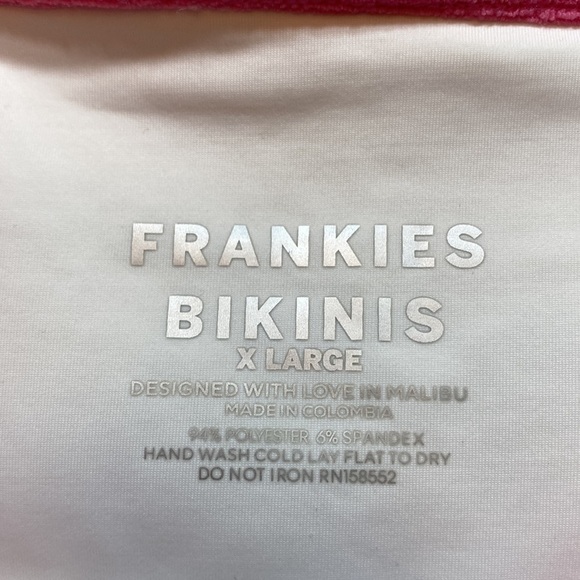 NWT Frankie’s Bikini Connor Terry Bikini Bottoms in Strawberry Shortcake sz XL - Picture 7 of 11